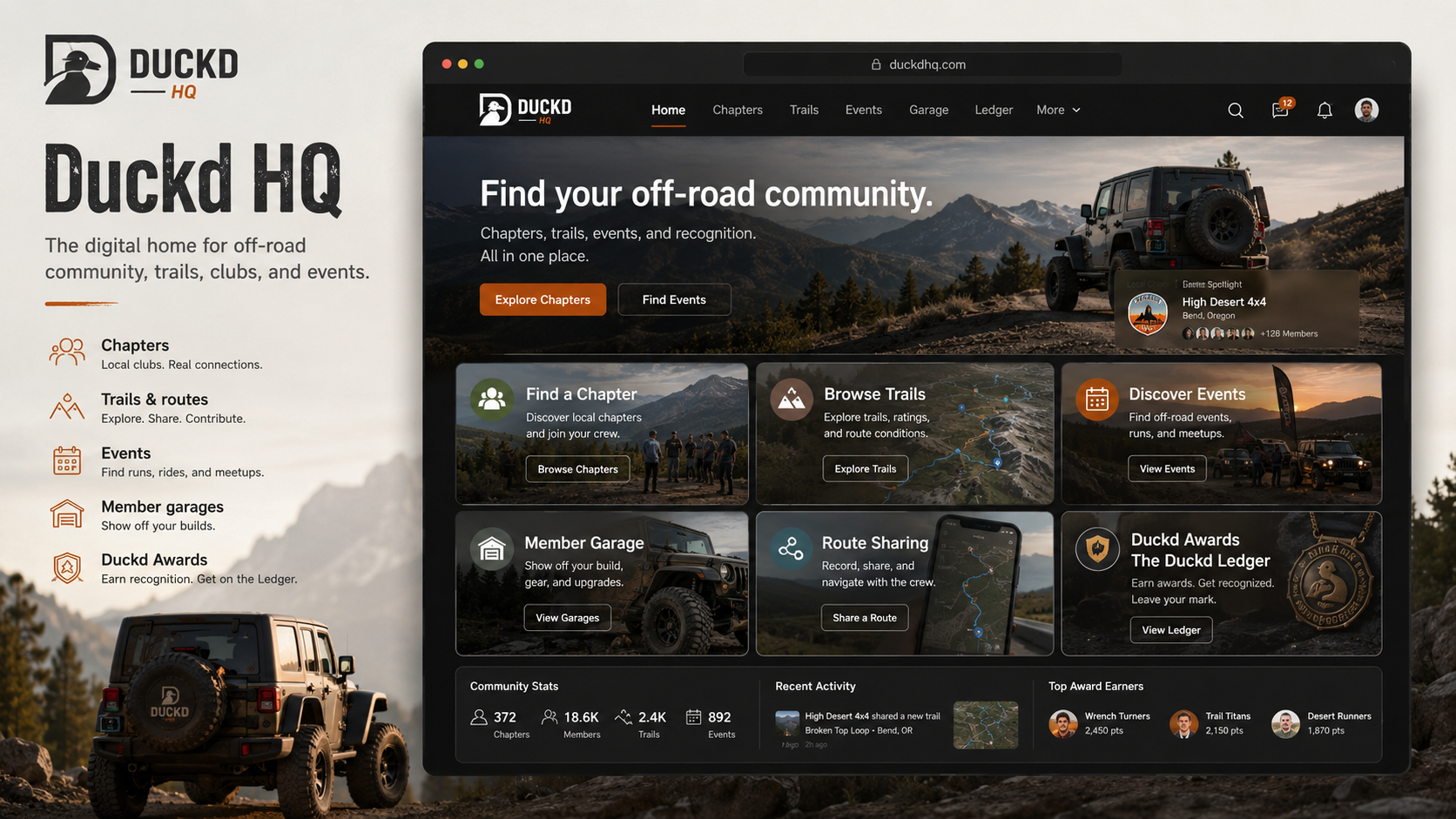 Duckd HQ live product screenshot